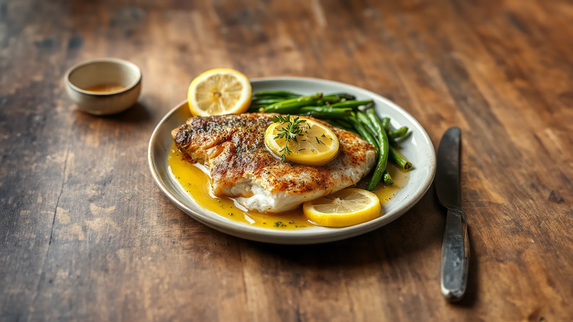 Forelle Müllerin Art mit Zitronenbutter