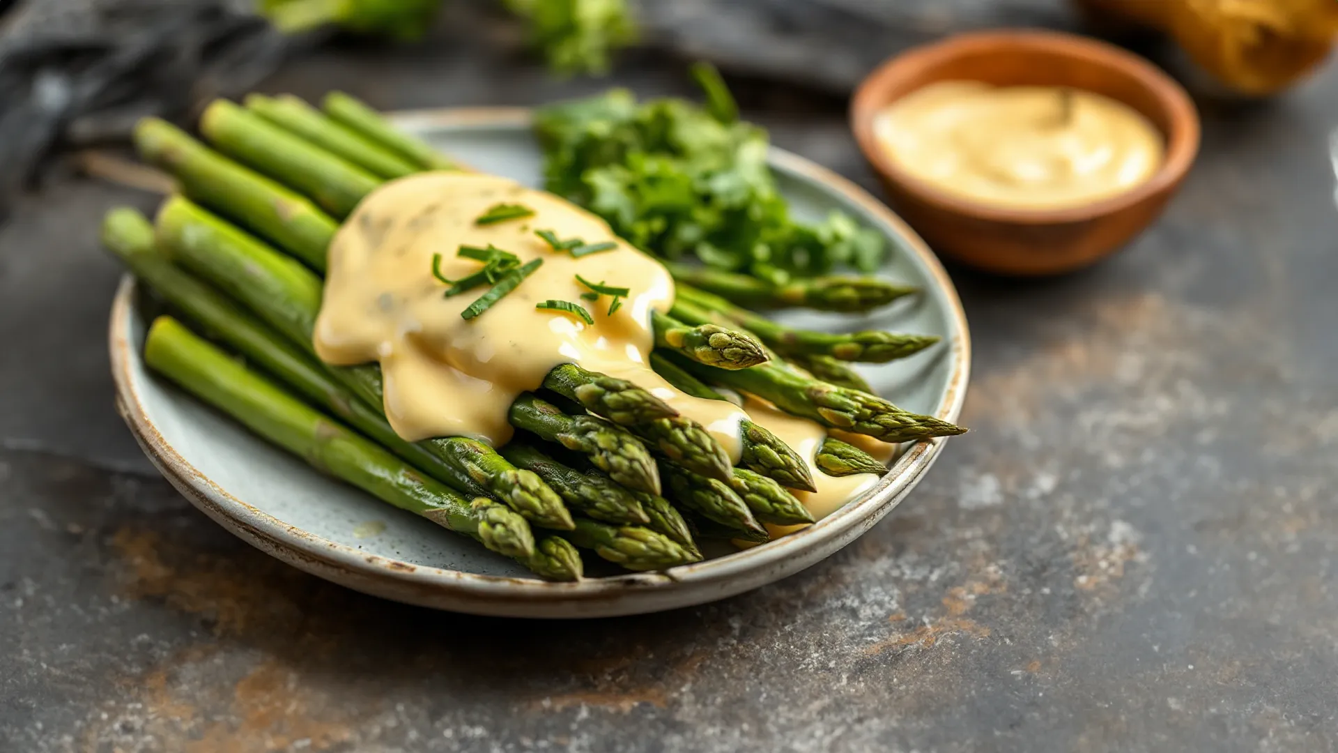 Grüner Spargel mit Hausgemachter Hollandaise