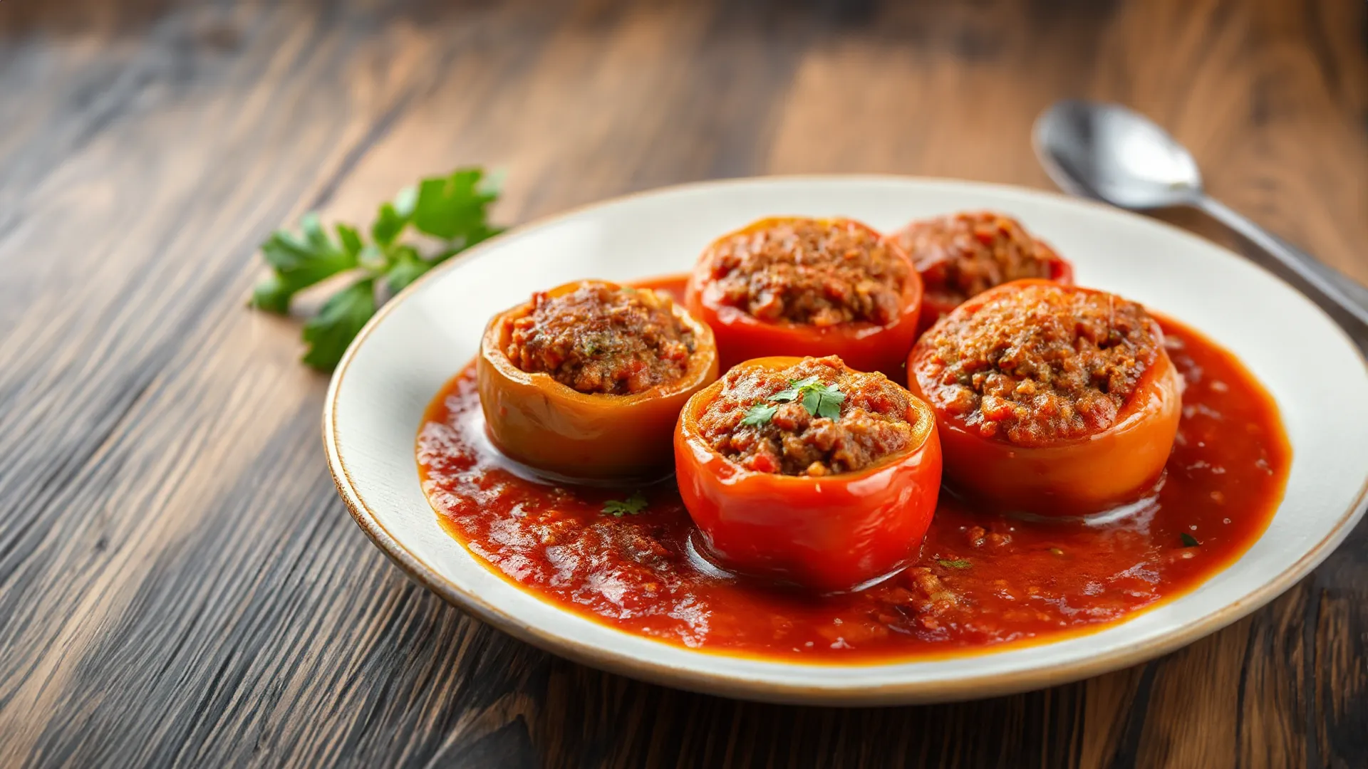 Herzhafte gefüllte Paprikaschoten