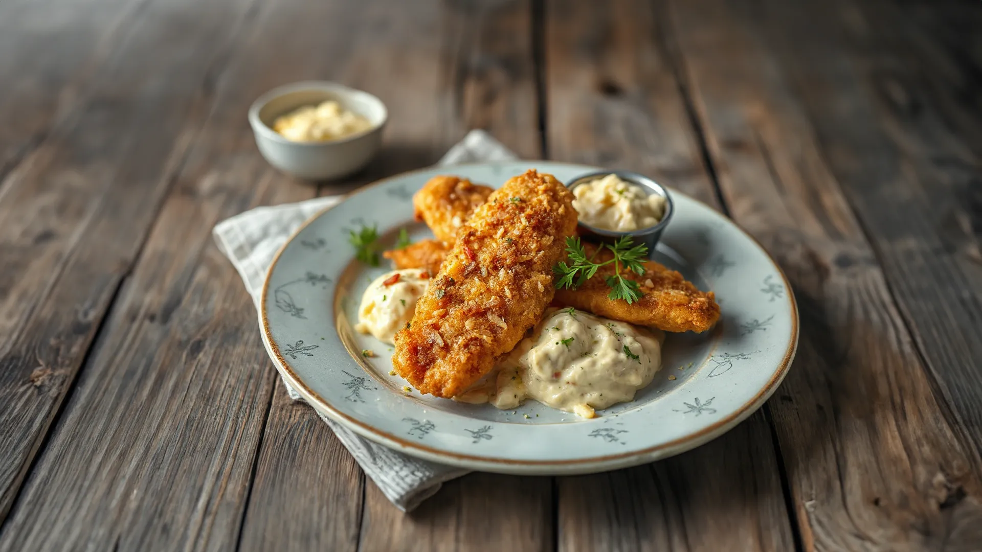 Knuspriger Backfisch mit Hausgemachter Remoulade