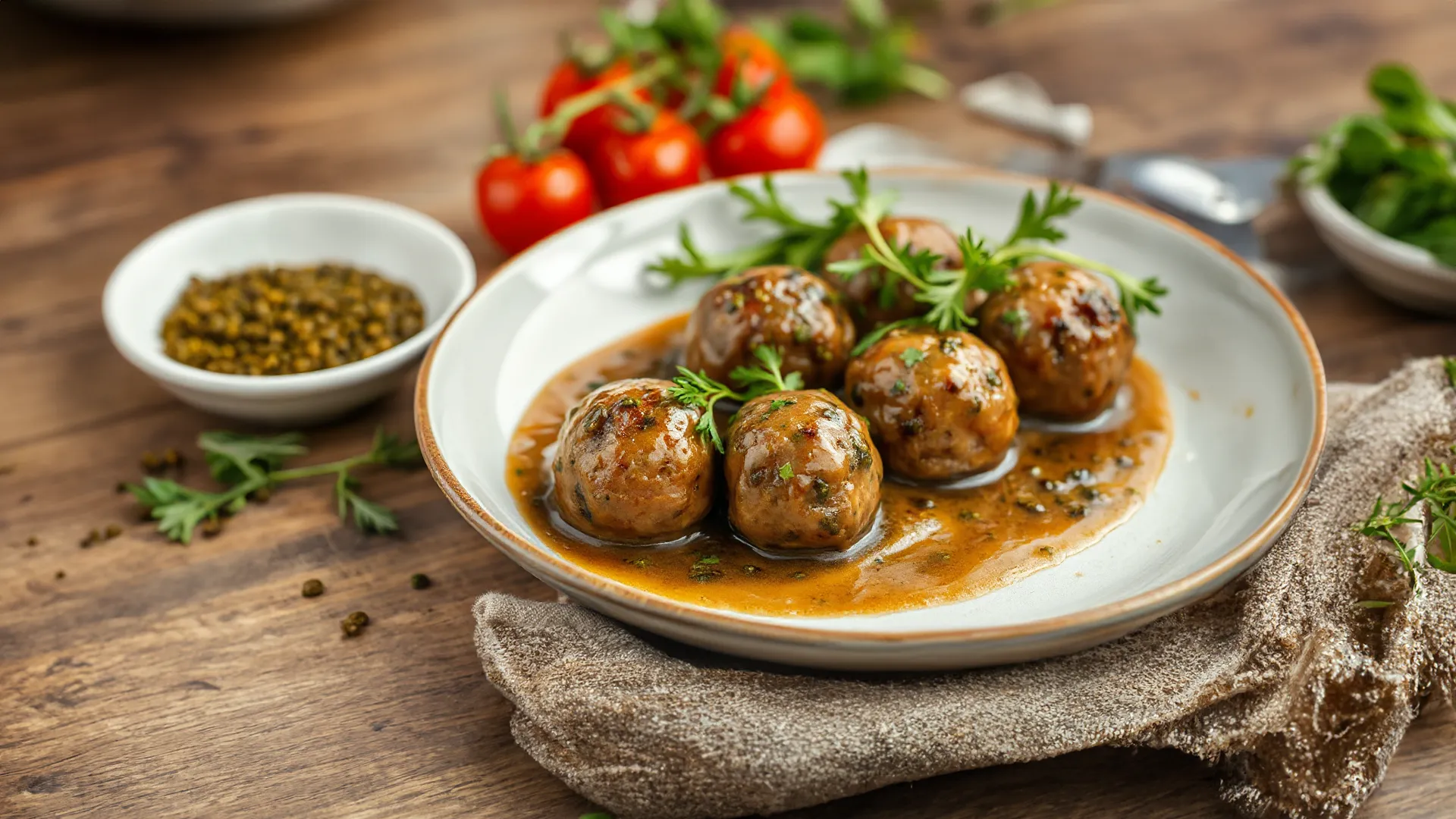 Königsberger Klopse in feiner Kapernsauce