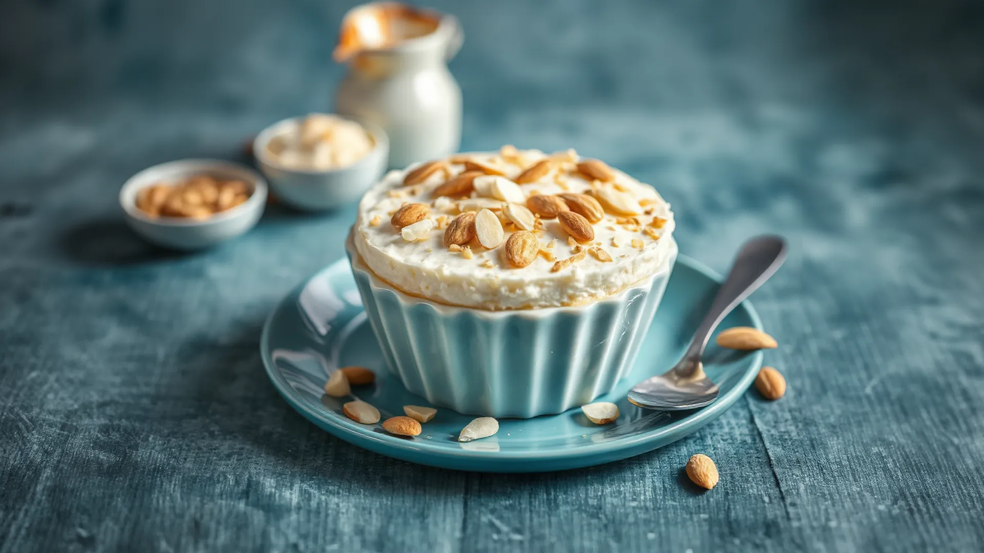 Milchreiskuchen mit knackigen Mandeln