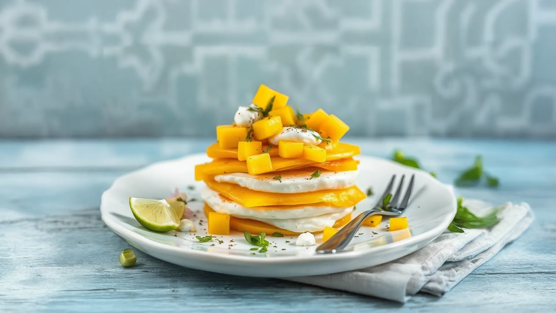 Sommerlicher Mango-Mozzarella-Salat