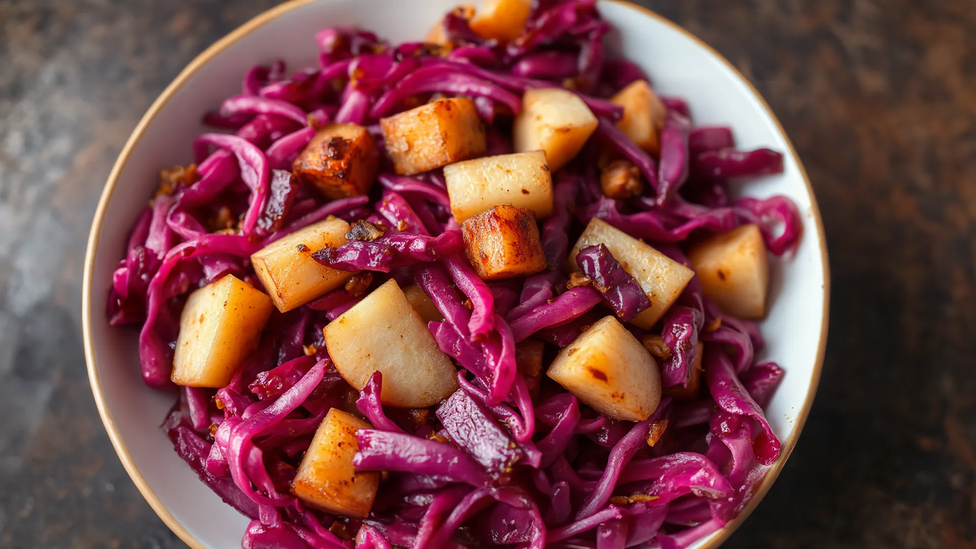 Würziger Apfel-Rotkohl mit einem Hauch von Zimt